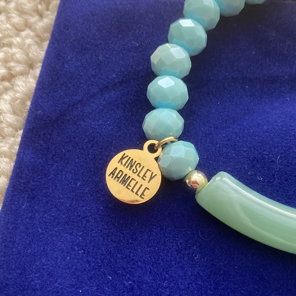 NEW Kinsley Armelle Caspien Collection Mint Bracelet with Velvet Pouch $30 NIB - Picture 6 of 7